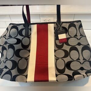 Coach tote bag with dust cover